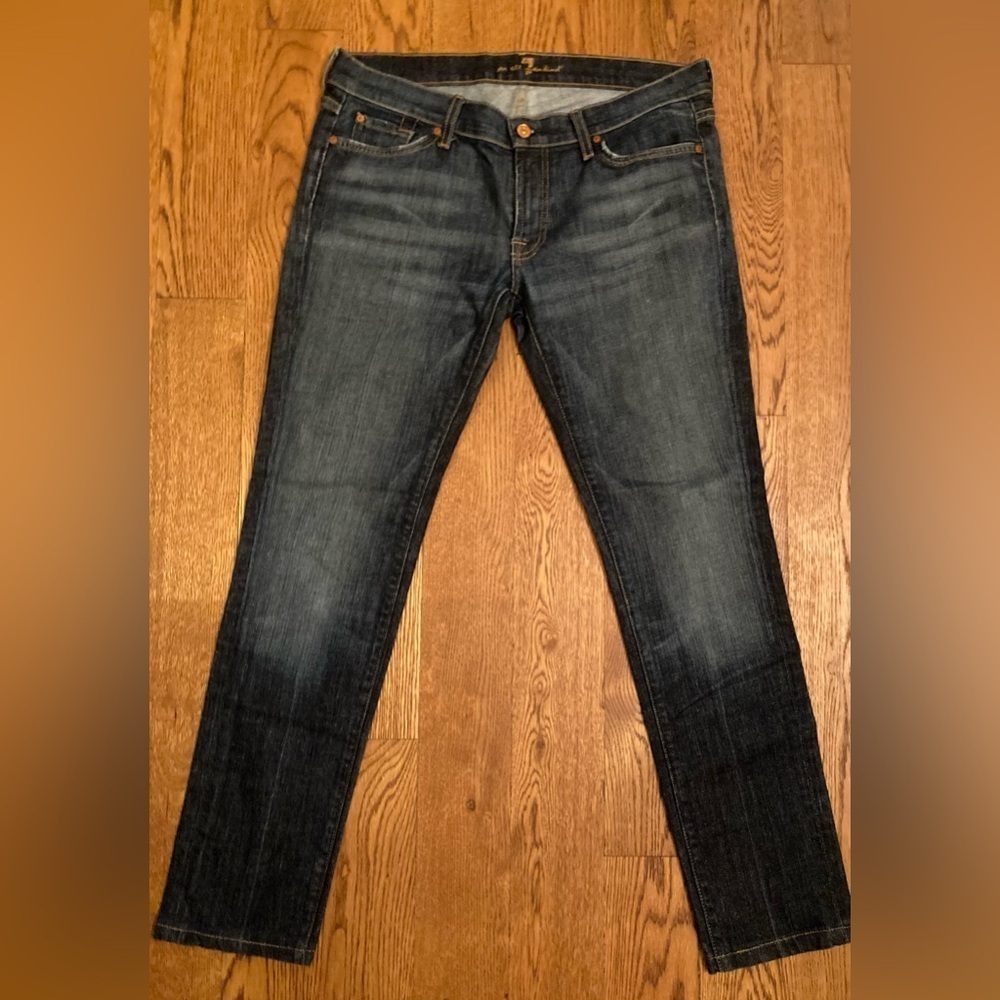 SEVEN FOR ALL MANKIND ROXANNE  IN DARK Blue Wash!!Size 31
